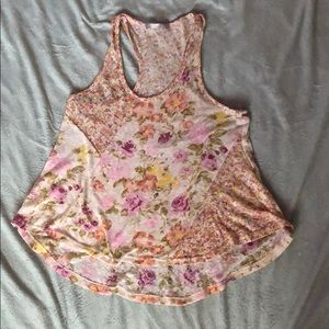 Floral razor-back tank
